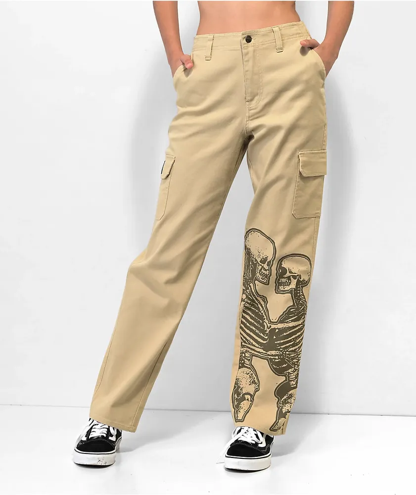 PacSun Olive Drawstring Waist Baggy Cargo Pants