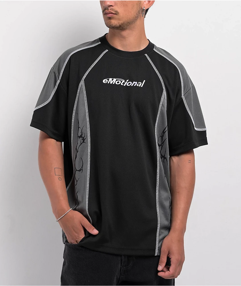 Broken Promises Emotional Sports Black & Grey Soccer Jersey