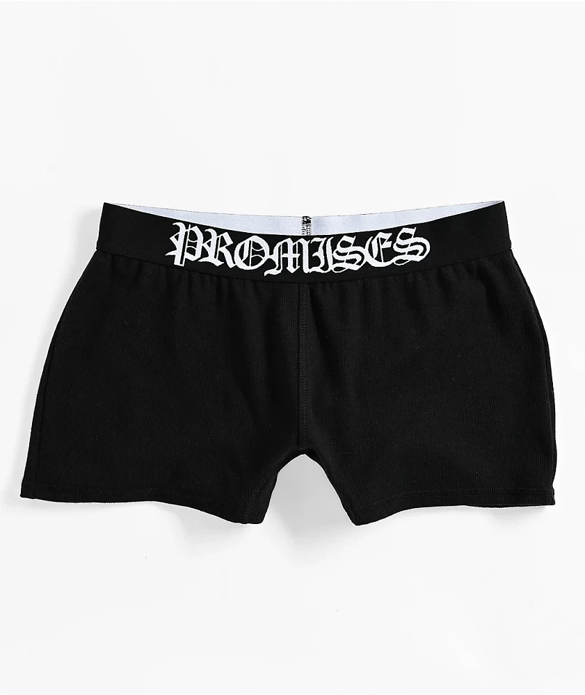 Broken Promises Enemy Black Boyshort Underwear