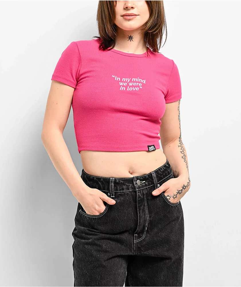 Broken Promises Evermore Pink Crop T-shirt