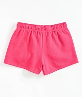 Broken Promises Faceless Pink Rhinestone Sweat Shorts