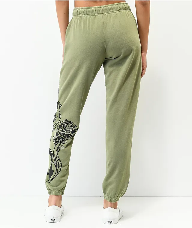 Broken Promises Fangs Green Sweatpants