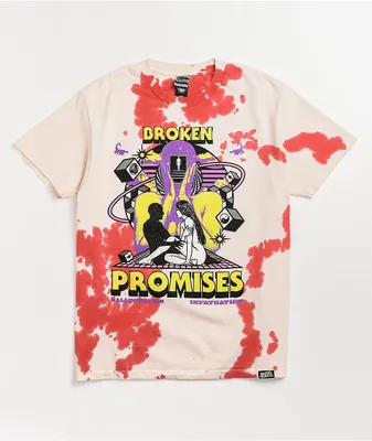 Broken Promises Fantasy And Reality White Tie Dye T-Shirt