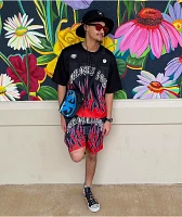 Broken Promises Frenemy Black & Red Mesh Shorts