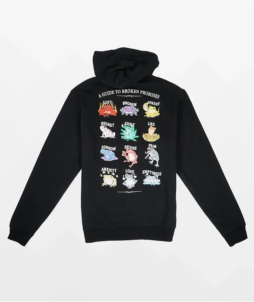 Broken Promises Frog Guide Black Hoodie