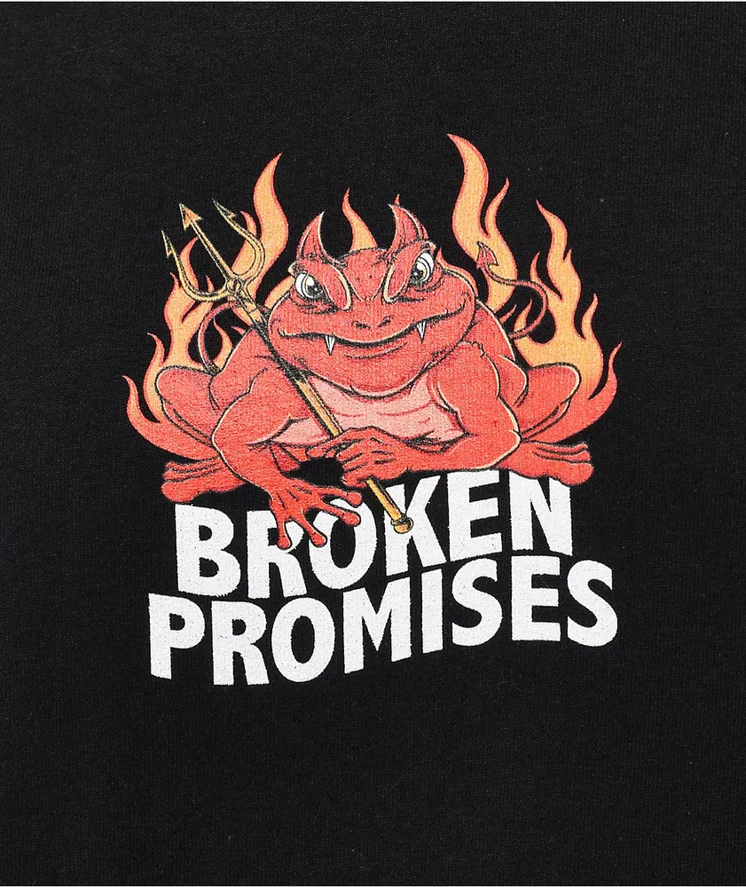 Broken Promises Frog Guide Black T-Shirt