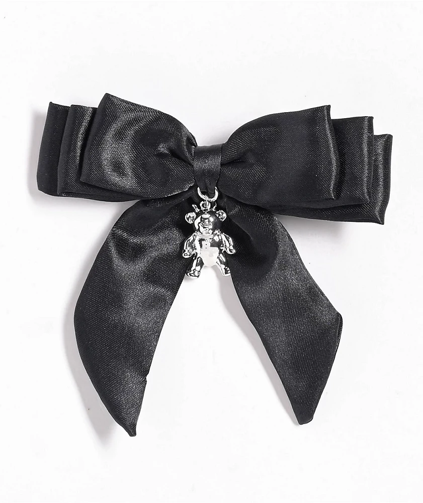 Broken Promises Gifted Black Bow Barrette