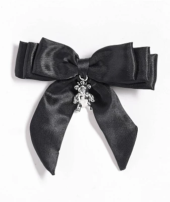 Broken Promises Gifted Black Bow Barrette