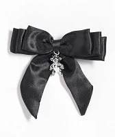 Broken Promises Gifted Black Bow Barrette