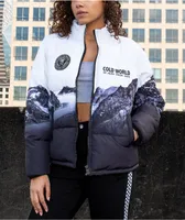 Broken Promises Glacier Cold Black & White Puffer Jacket