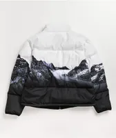 Broken Promises Glacier Cold Black & White Puffer Jacket