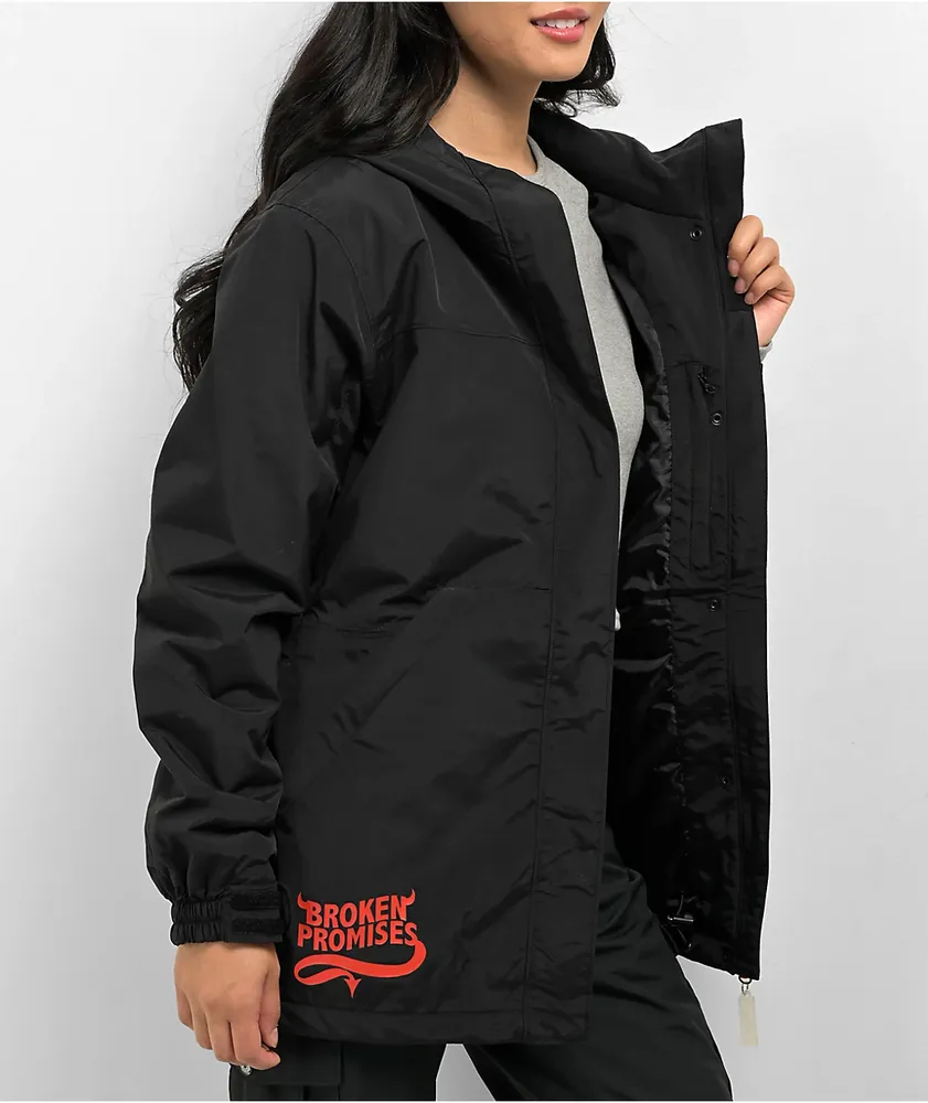 Broken Promises Graveyard Black Anorak Snowboard Jacket