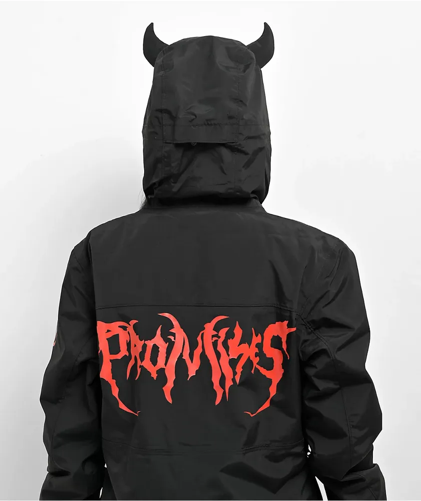 Broken Promises Graveyard Black Anorak Snowboard Jacket