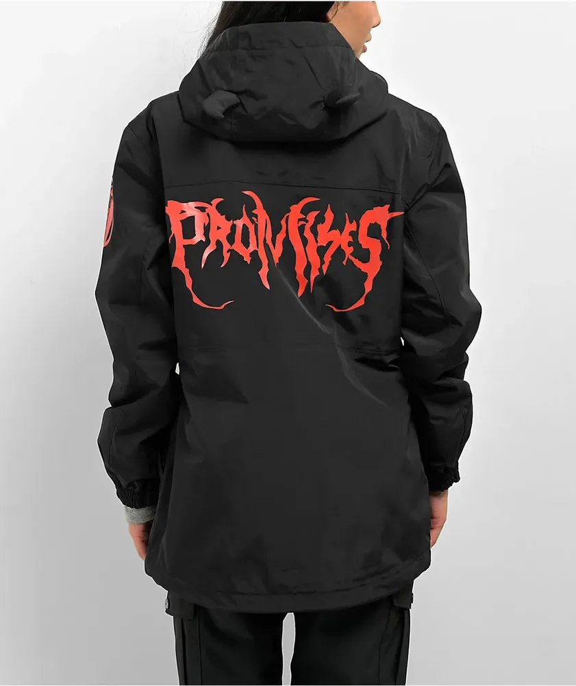 Broken Promises Graveyard Black Anorak Snowboard Jacket