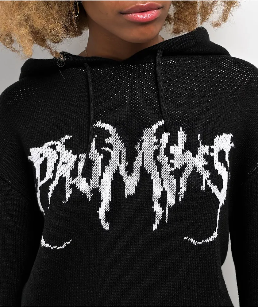 Broken Promises Graveyard Knit Black Hoodie