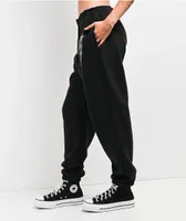 Broken Promises Graveyard Rhinestone Black Sweatpants 