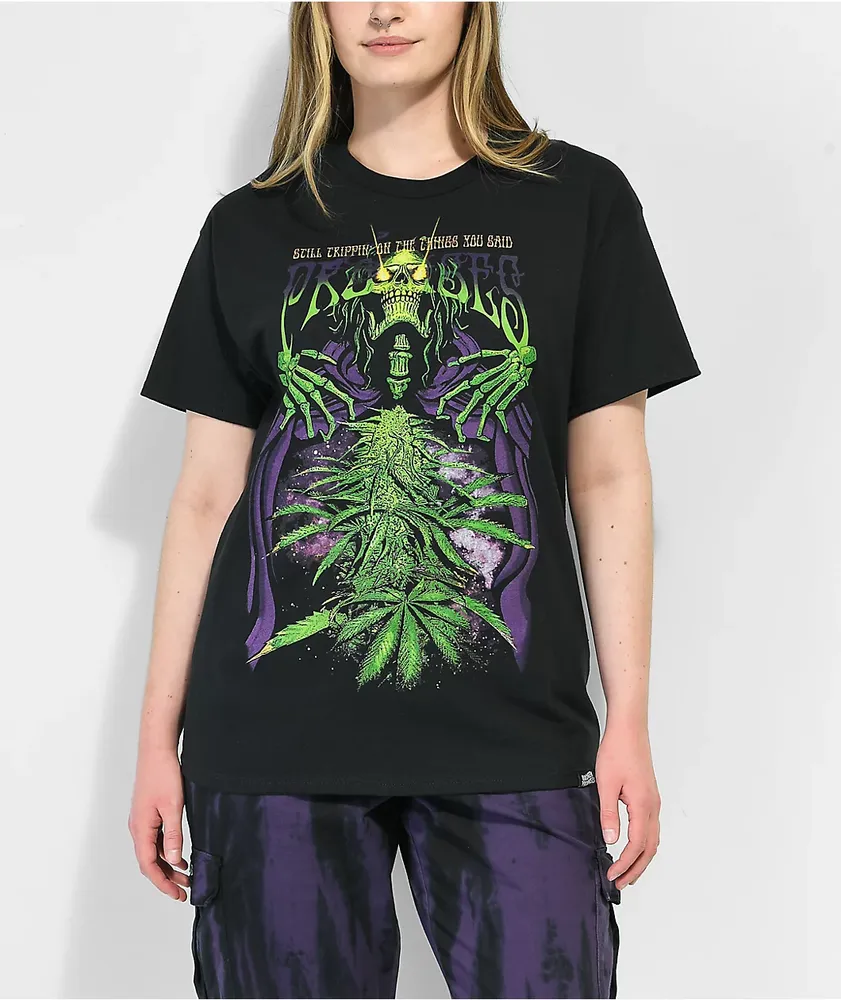 Broken Promises Grim Reefer 420 Black T-Shirt