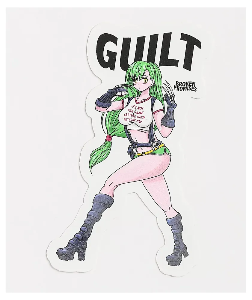 Broken Promises Guilt Fighter Anime Sticker