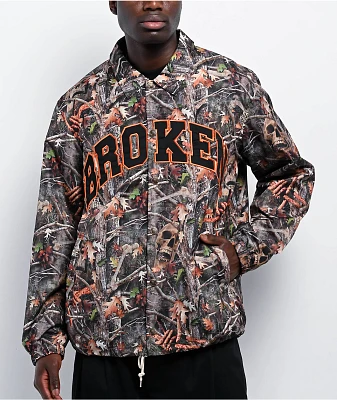 Broken Promises Haunted Woods Camo Coaches Jacket