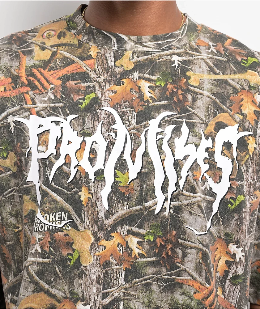Broken Promises Haunted Woods Camo T-Shirt