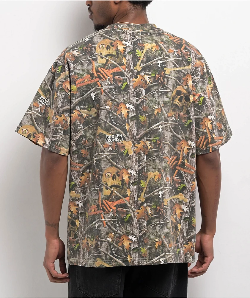 Broken Promises Haunted Woods Camo T-Shirt