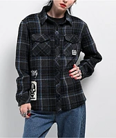 Broken Promises Hitchhiker Blue Flannel Shirt