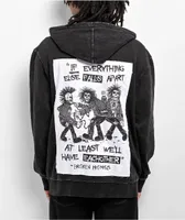 Broken Promises Holding On Black Zip Hoodie