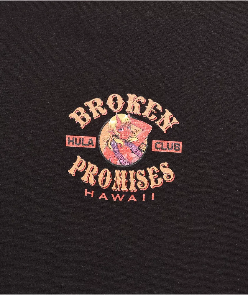 Broken Promises Hula Club Black T-Shirt