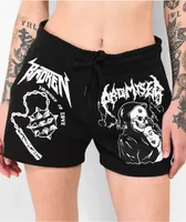 Broken Promises Immune To Love Black Sweat Shorts