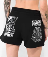 Broken Promises Immune To Love Black Sweat Shorts