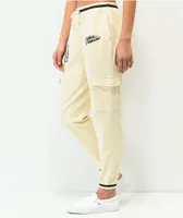 Broken Promises Jawbreaker White Cargo Sweatpants