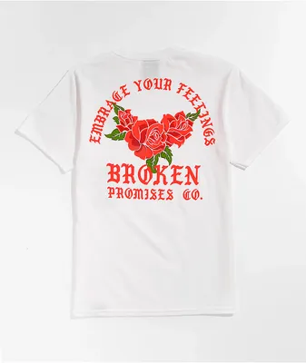 Broken Promises Kids' Embrace Ur Feels White T-Shirt