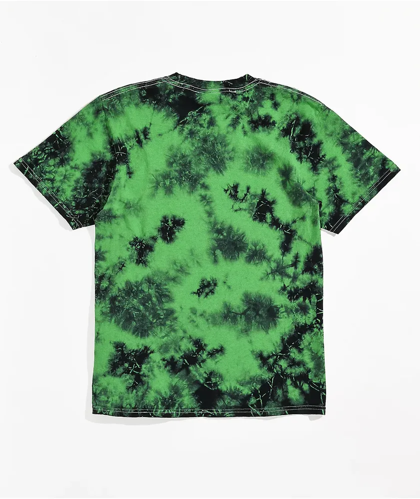 Broken Promises Kids' Stunt Devil Green & Black Tie Dye T-Shirt