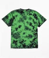 Broken Promises Kids' Stunt Devil Green & Black Tie Dye T-Shirt