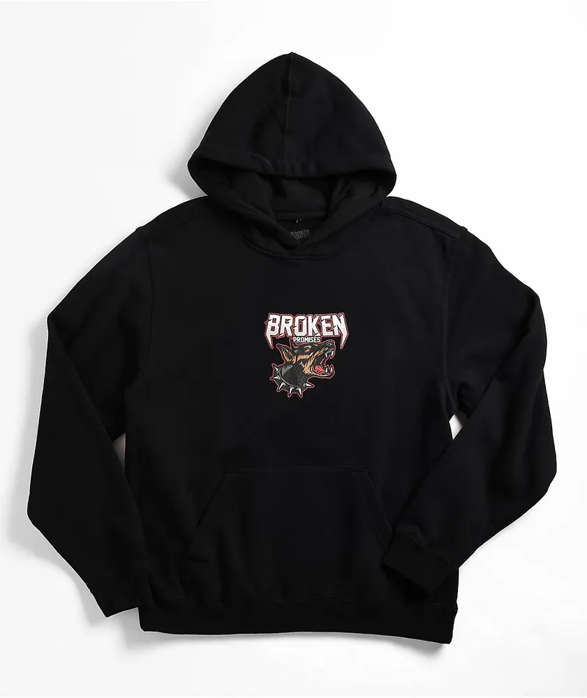 Broken Promises Kids Big Bark Black Hoodie