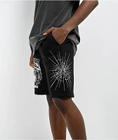 Broken Promises LSD Reaper Black Sweat Shorts