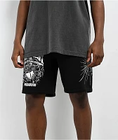 Broken Promises LSD Reaper Black Sweat Shorts