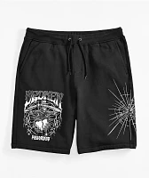 Broken Promises LSD Reaper Black Sweat Shorts