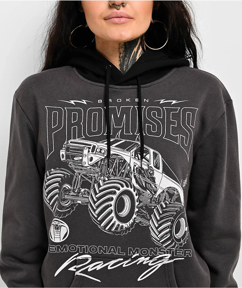 Broken Promises Last Race Grey & Black Hoodie