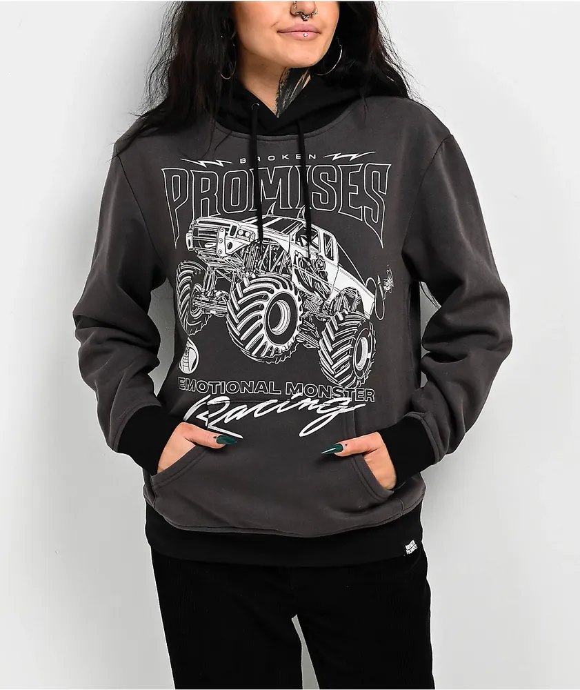 Broken Promises Last Race Grey & Black Hoodie