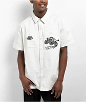 Broken Promises Last Race Short Sleeve Button Up Shirt