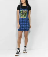 Broken Promises Leash Blue Plaid Tank Dress