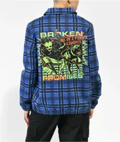 Broken Promises Leash Blue Plaid Work Jacket