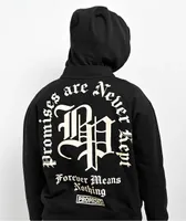 Broken Promises Lock Up Black Hooded Work Jacket