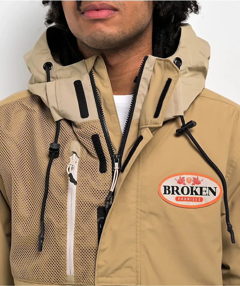Broken Promises Louis Tan 10K Anorak Snowboard Jacket 