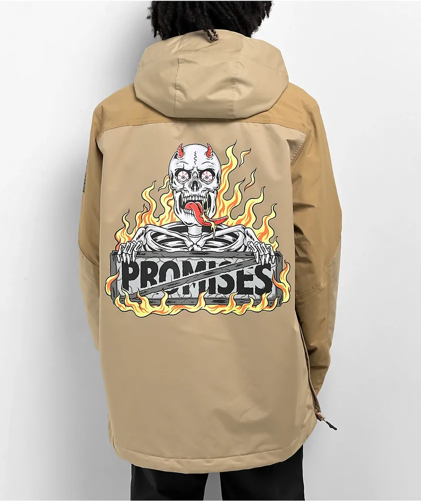 Broken Promises Louis Tan 10K Anorak Snowboard Jacket 