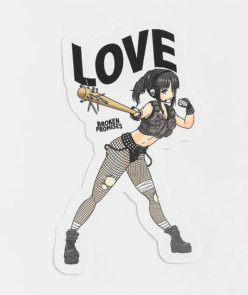 Broken Promises Love Fighter Anime Sticker