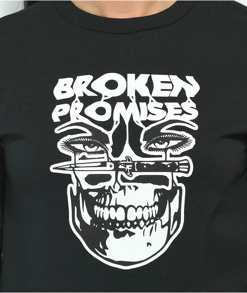 Broken Promises Love Is Lethal Black Long Sleeve T-Shirt 
