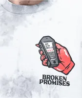 Broken Promises Lucky Lucifer White & Grey Tie Dye T-Shirt