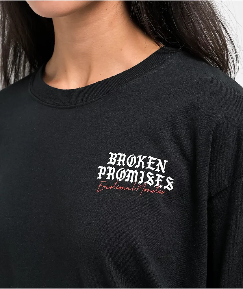 Broken Promises Magma Black Long Sleeve T-Shirt